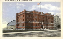 State Armory, M.V.M Cambridge, MA Postcard Postcard