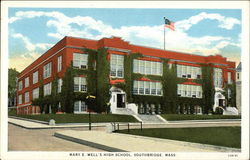 Mary E. Well's High School Postcard