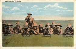 Machine Gun Practice Postcard