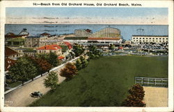 Beach View from Old Orchard House Old Orchard Beach, ME Postcard Postcard