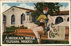 A Mexican Belle, Agua Caliente Tijuana, Mexico Postcard Postcard