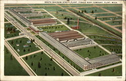 South Saginaw Street Plant, Fisher Body Company Flint, MI Postcard Postcard