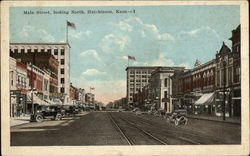 Main Street, Looking North Postcard