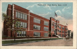 Wichita High School Kansas Postcard Postcard