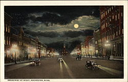 Broadway at Night Postcard