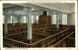 Ye Olde Rockingham Meeting House Vermont Postcard Postcard