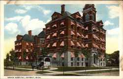 Grace Hospital Detroit, MI Postcard Postcard