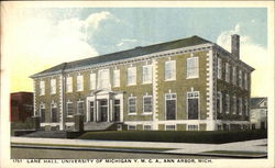 Lane Hall, University of Michigan YMCA Postcard