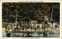 The Gorge Diving Board, Sunday Afternoon Hot Springs National Park, AR Postcard Postcard