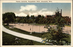 Rockefeller Park - Tennis Grounds Cleveland, OH Postcard Postcard