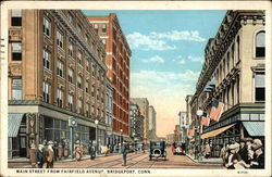 Main Street from Fairfield Avenue Postcard