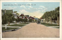 Beach Drive from Fifth Avenue St. Petersburg, FL Postcard Postcard