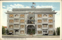 Casa Grande Apartments San Diego, CA Postcard Postcard