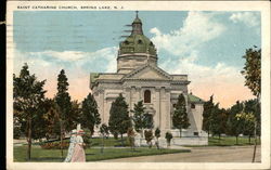 Saint Catharine Church Spring Lake, NJ Postcard Postcard