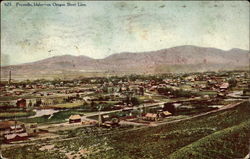 Bird's Eye View of Town Postcard