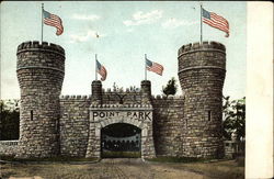 Entrance Gate into Point Park, Lookout Mountain Postcard