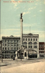 Soldiers' and Sailors' Monument Troy, NY Postcard Postcard