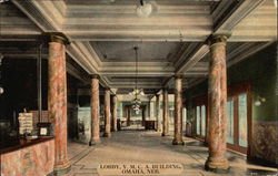 Lobby, Y.M.C.A. Building Omaha, NE Postcard Postcard