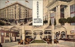 Grand Lobby in California's Most Popular Hotel, Argonauts' Hotel Postcard