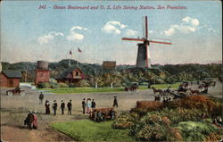 Ocean Boulevard and US Life Saving Station Postcard