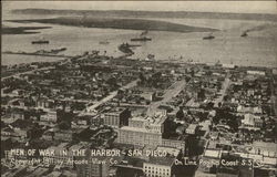 Men of War in the Harbor Postcard