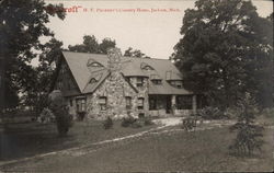 Wakroft - H.F. Probert's Country Home Jackson, MI Postcard Postcard