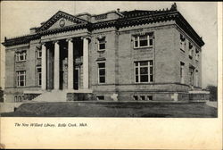 The New Willard Library Battle Creek, MI Postcard Postcard