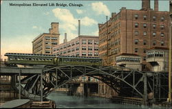 Metropolitan Elevated Lift Bridge Chicago, IL Postcard Postcard