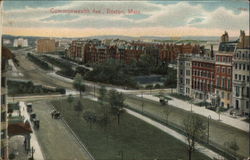 Commonwealth Avenue Boston, MA Postcard Postcard