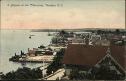 A Glimpse of the Waterfront Windsor, NS Canada Nova Scotia Postcard Postcard