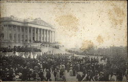 Inauguration Crowd in Front of Capitol, March 4th Postcard