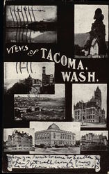 Views of Tacoma, Wash Postcard