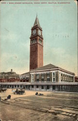 King Street Entrance, Union Depot Seattle, WA Postcard Postcard