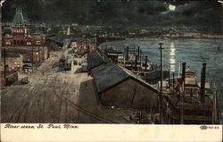 River Scene Postcard