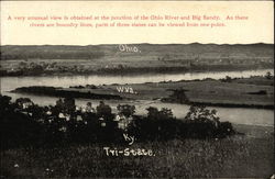 Junction of the Ohio River and Big Sandy Zanesville, OH Postcard Postcard