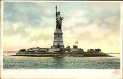 Statue of Liberty in Harbor Postcard