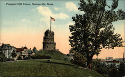 Prospect Hill Tower Somerville, MA Postcard Postcard