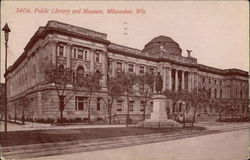 Public Library and Museum Milwaukee, WI Postcard Postcard