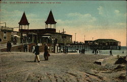 Old Orchard Beach View of Pier Postcard