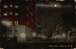 Warren Street at Night Postcard