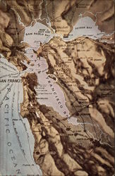 Map of San Francisco Bay Area Postcard