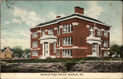 Marshall High School Missouri Postcard Postcard