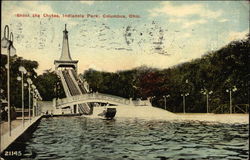 Indianola Park - Shoot the Chutes Postcard