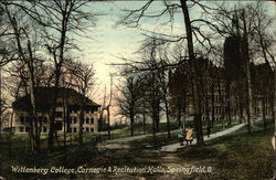 Wittenberg College, Carnegie & Recitation Halls Springfield, OH Postcard Postcard