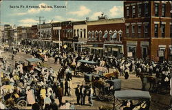 Santa Fe Avenue Salina, KS Postcard Postcard