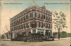 Kansas Wesleyan Business College and Students Postcard