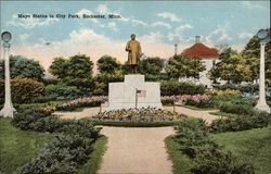 Mayo Statue in City Park Postcard