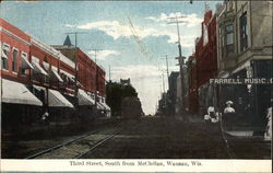 Third Street South from McClellan Wausau, WI Postcard Postcard