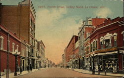 Fourth Street Looking North La Crosse, WI Postcard Postcard