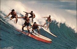 Surfing Surfing and Waterskiing Postcard Postcard